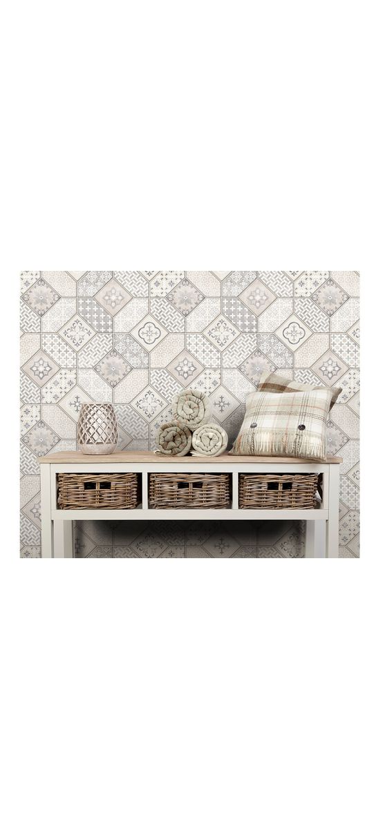 Tapet bucătărie, imitaţie faianţă decorativă bej, Erismann Imitations 631502