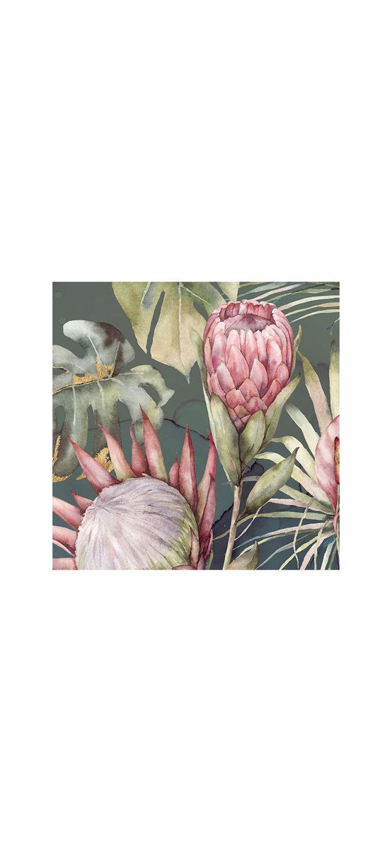 Fototapet floral, Komar Monsterawelt, decor cu plante exotice, 300x280 cm
