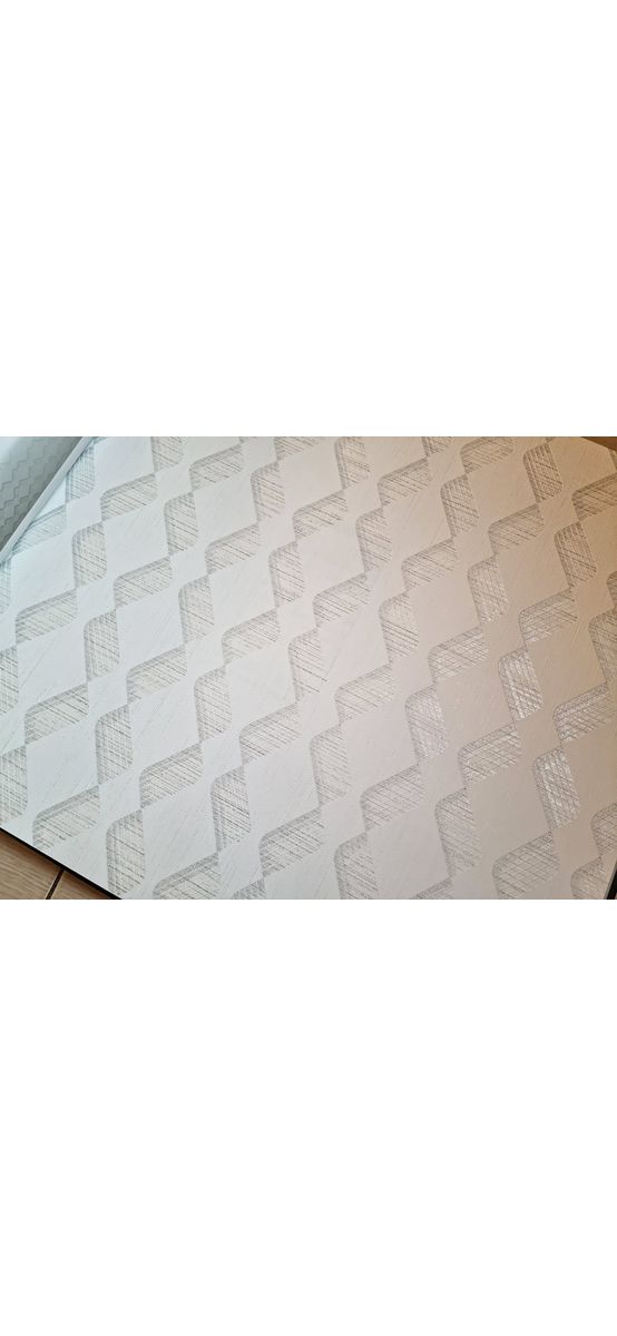 Tapet alb cu model geometric argintiu, Marburg Villa Romana 33651