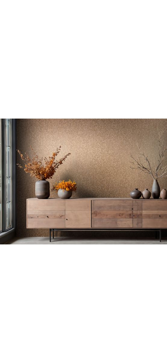 Tapet bej cu model floral metalic, Marburg Ritus 35533, vlies, rolă de 0.53x10 metri