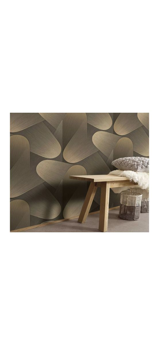 Tapet bej metalic cu forme abstracte aurii, Erismann Elysium 1042315, rolă de 0.53x10 metri