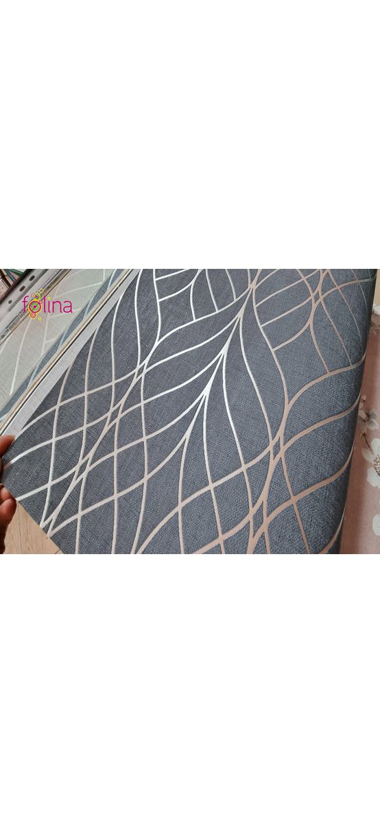 Tapet gri închis cu model geometric, Ugepa Adele M41909