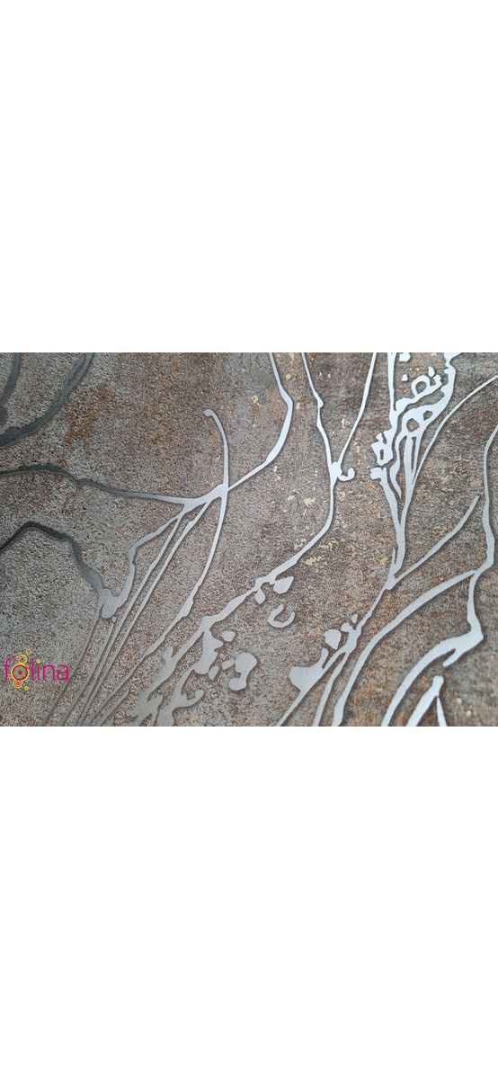 Tapet maro deschis cu model abstract argintiu, Marburg City Glow 34255