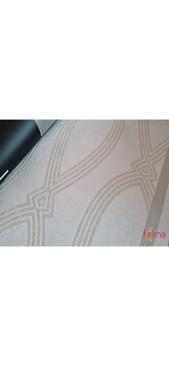 Tapet crem cu model geometric elegant, Marburg Memento 32015, vlies, rolă de 7 metri pătraţi