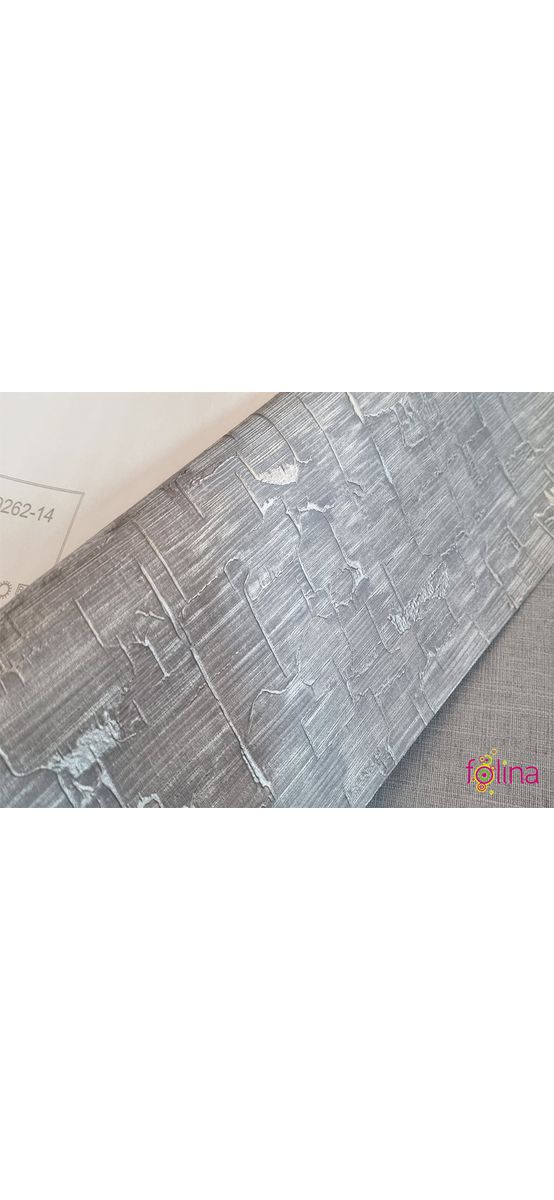 Tapet gri deschis cu detalii metalice argintii, Erismann Casual Chic 1026031
