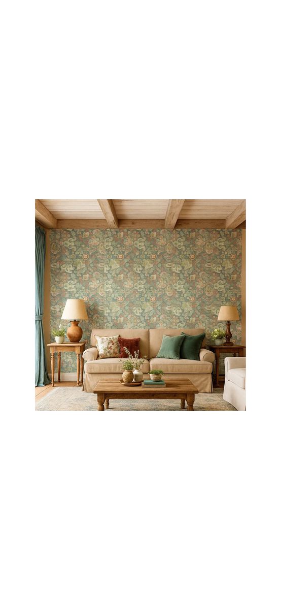 Fototapet floral Fleurs d'Ocean, Komar, culori pastel -400x280 cm