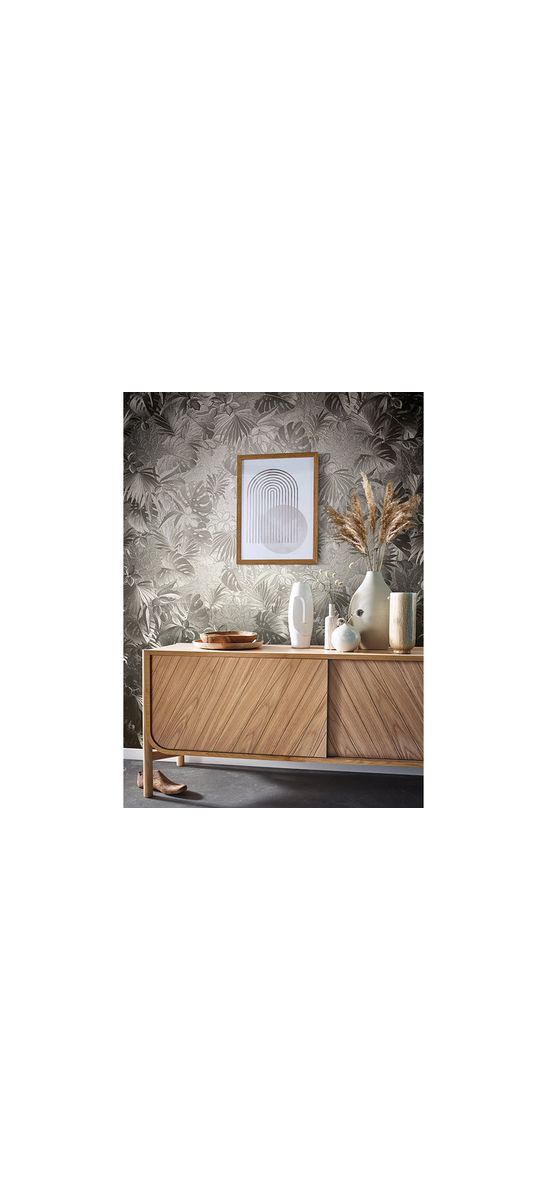 Tapet floral, efect metalic auriu, Marburg Botanica 33303