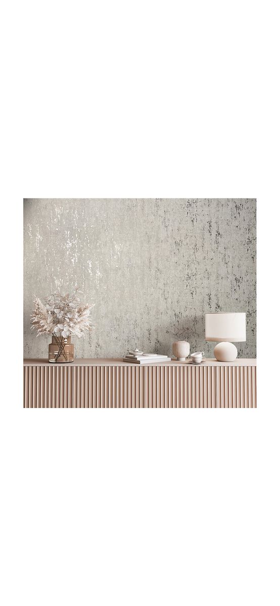 Tapet imitaţie decorativă bej nisipiu cu detalii metalice argintii, Marburg City Romance 35123, 0.53x10 metri
