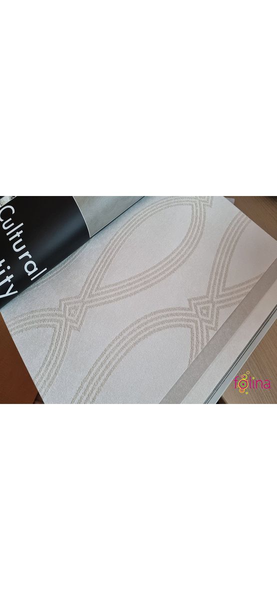 Tapet crem cu model geometric elegant, Marburg Memento 32015, vlies, rolă de 7 metri pătraţi