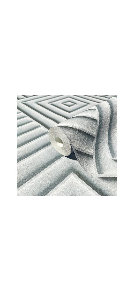 Tapet 3D romburi gri deschis, Marburg Kyoto 34481, vlies, rolă de 0.53x10 metri