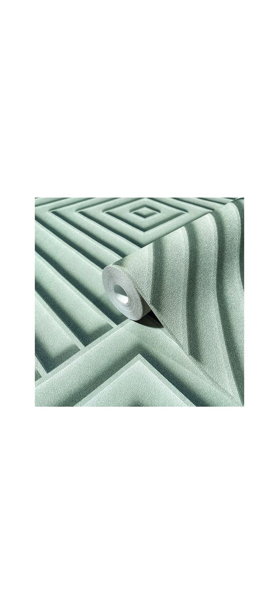 Tapet 3D romburi vernil, Marburg Kyoto 34485, vlies, rolă de 0.53x10 metri