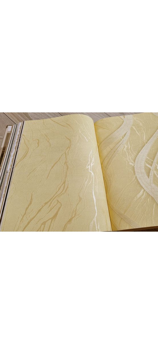 Tapet imitaţie decorativă galben pal, Marburg Opulence Classic 58203