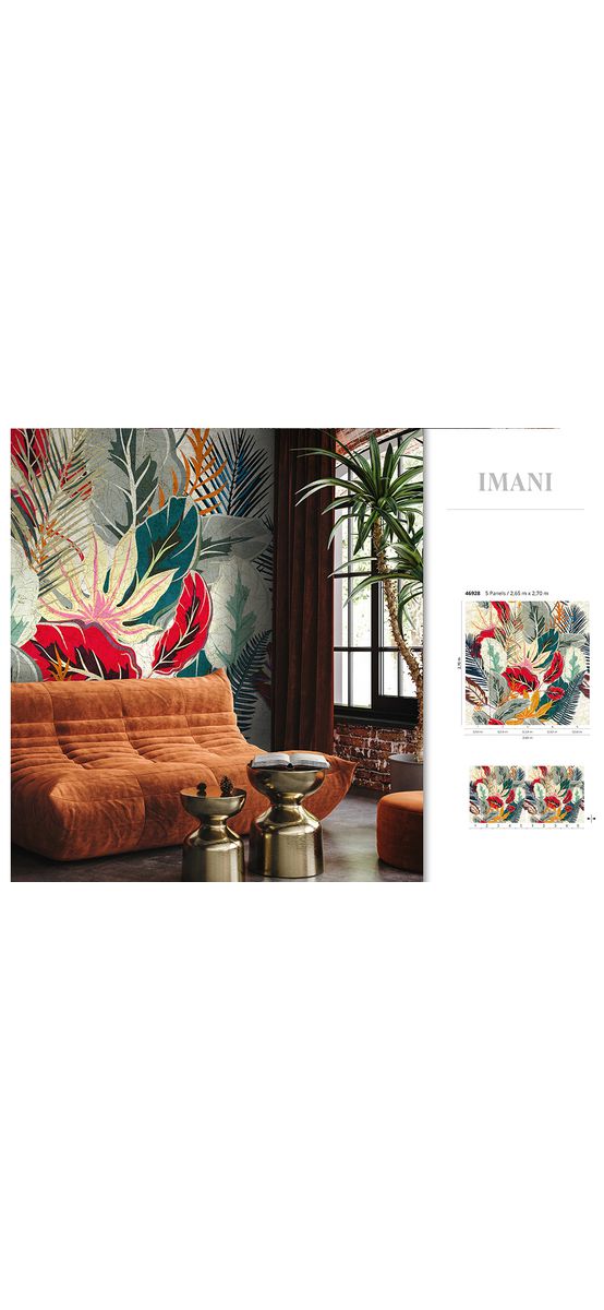 Fototapet floral multicolor, Marburg Imani 46928, 265x270 cm