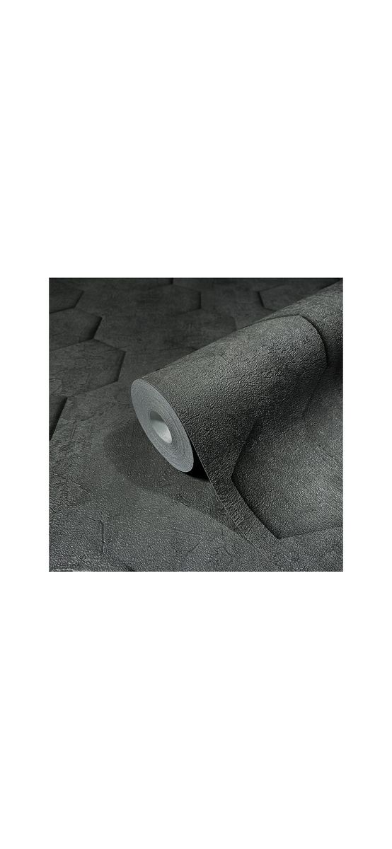 Tapet imitaţie decorativă gri închis, Marburg Kyoto 34161, vlies, rolă de 5mp