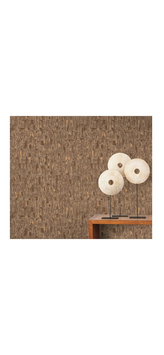 Tapet maro cu detalii metalice bej, Erismann Casual Chic 1026011