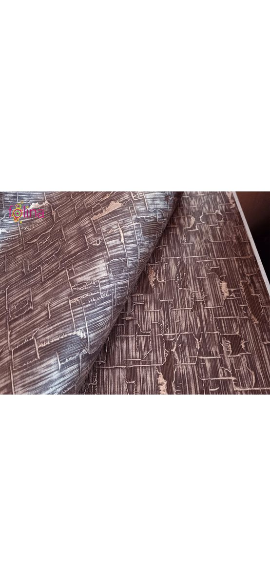 Tapet maro cu detalii metalice bej, Erismann Casual Chic 1026011