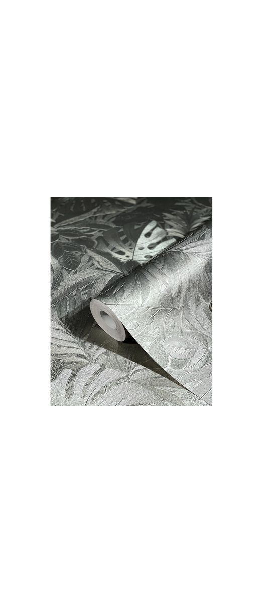Tapet floral, efect metalic gri, Marburg Botanica 33302