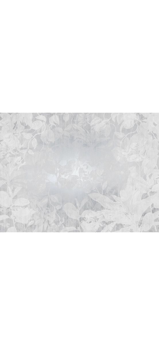 Fototapet Flora, Komar, motive florale cu accente metalice argintii, 400x280 cm