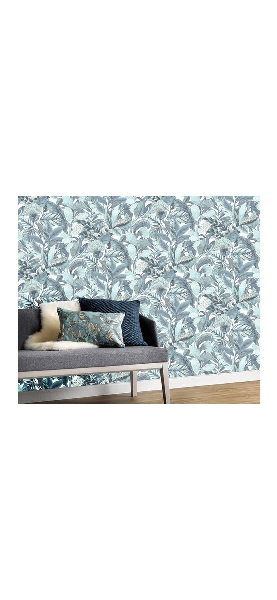 Tapet floral bleu, Erismann Elle decoration 1020218
