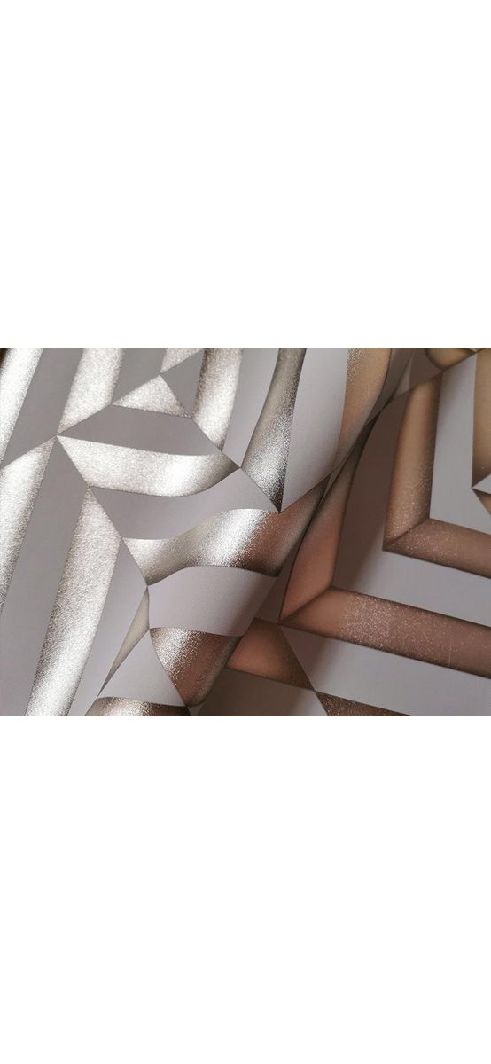 Tapet modern gri, Ugepa, model geometric cu efect metalic, Galactik L85808