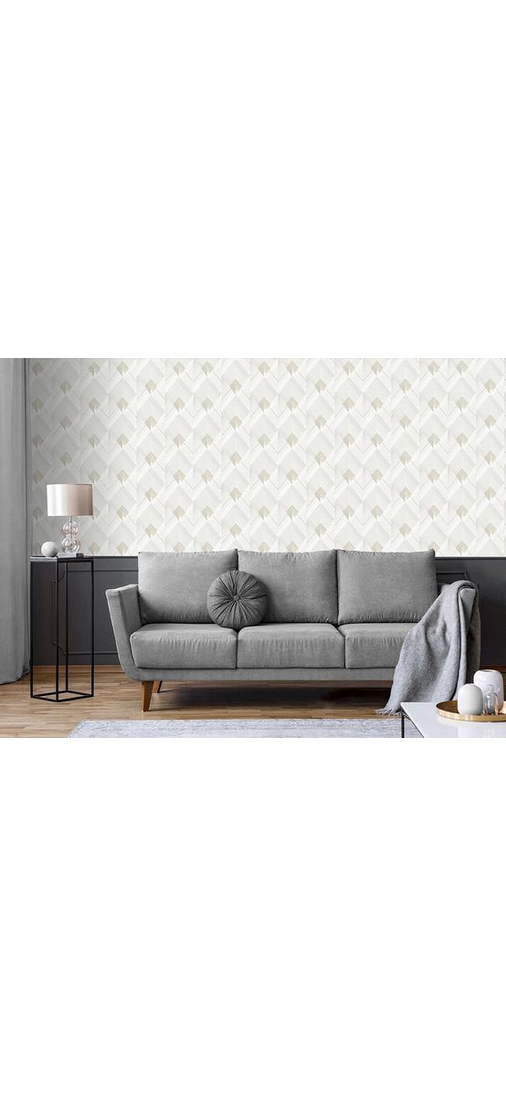 Tapet modern gri deschis, Ugepa, model geometric, Galactik L96700
