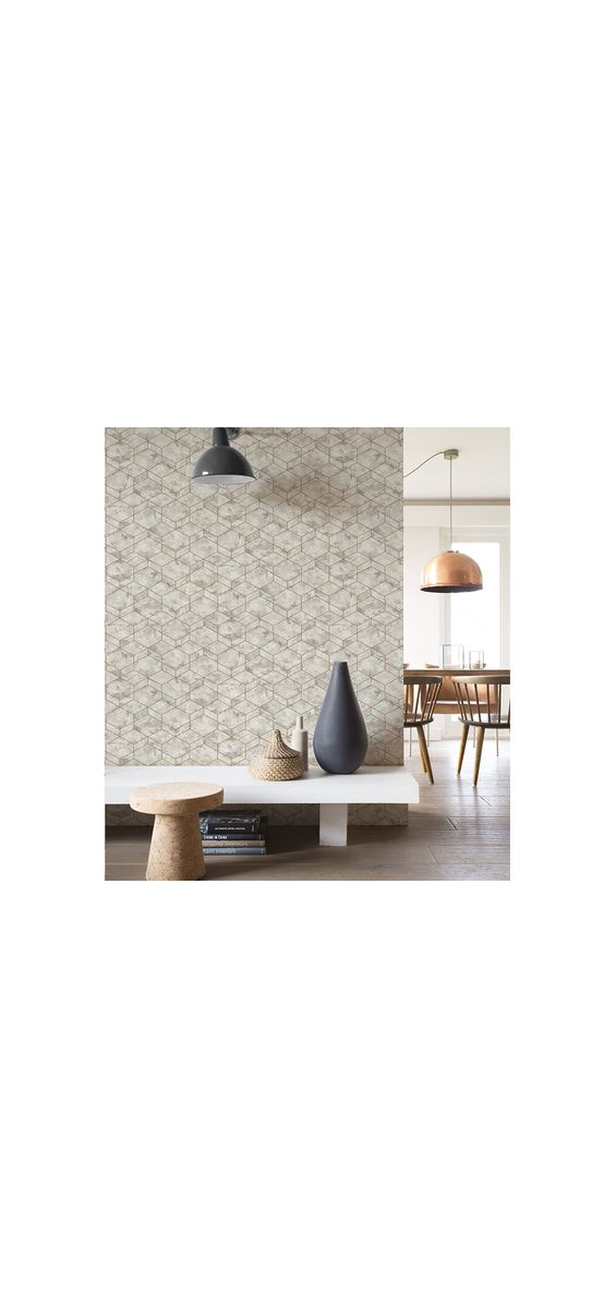 Tapet cu model geometric, gri, Home Design 649642