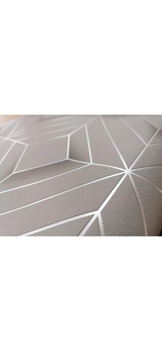 Tapet modern gri, Ugepa, model geometric cu linii argintii, Galactik L61409