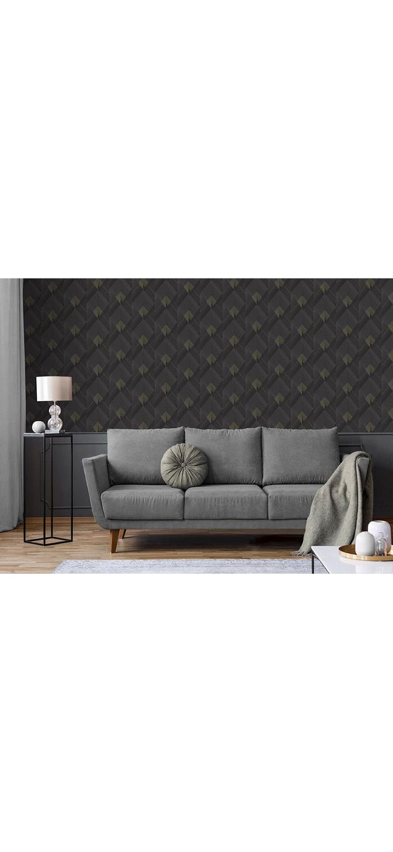 Tapet modern negru, Ugepa, model geometric, Galactik L96709