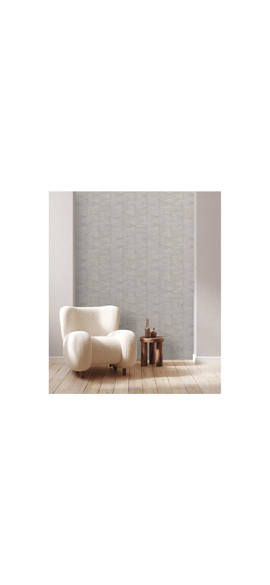 Tapet cu model geometric şi textură lemn, Marburg Travertino 33357, vlies extralavabil