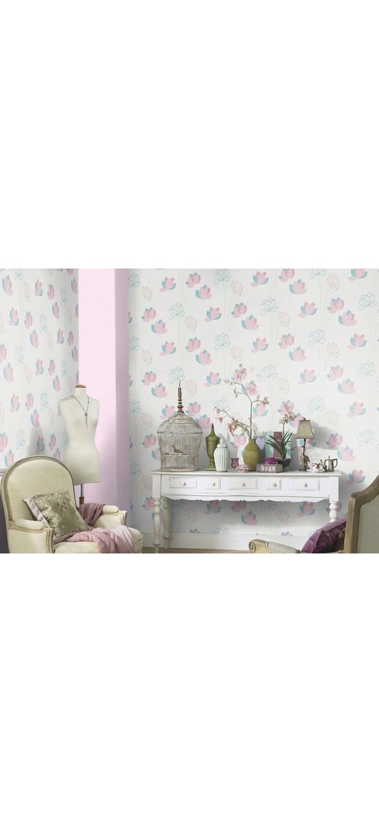 Tapet modern, Erismann, flori stilizate pastel, Novara 1011705