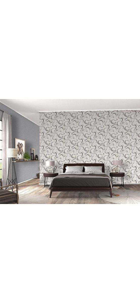 Tapet modern alb cu model gri, Spotlight 1010510