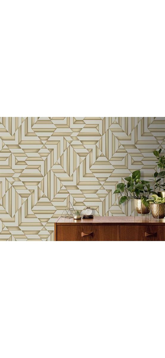 Tapet modern gri, Ugepa, model geometric cu efect metalic, Galactik L85808