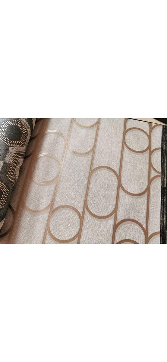 Tapet modern gri, Ugepa, model geometric auriu, Galactik M24008