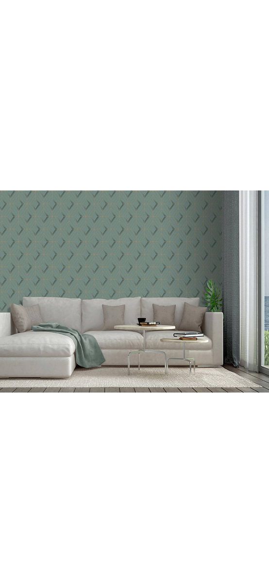 Tapet modern vernil, Ugepa, model geometric cu linii aurii, Galactik L61401