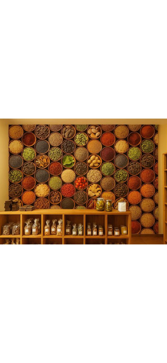 Fototapet bucătărie Spice Bowls, Dimex, multicolor, 375x250 cm