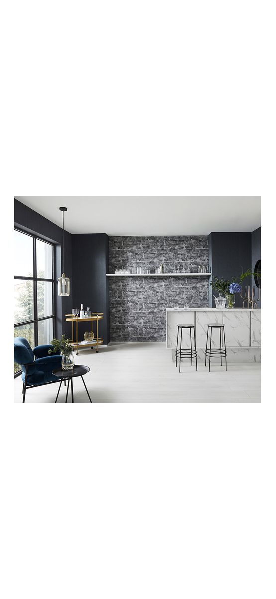 Tapet imitaţie zid de piatră gri închis, Erismann GMK 3, 1022215