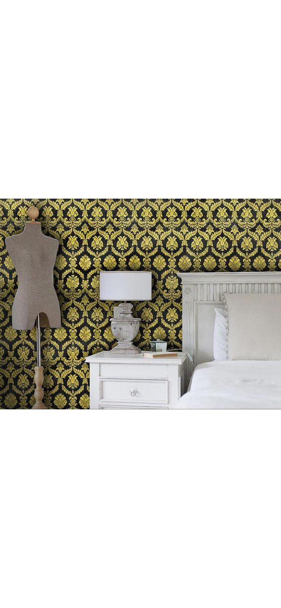 Tapet PVC Sotti, Folina, decorațiune elegantă cu autoadeziv, tapet auriu cu lățime 120 cm