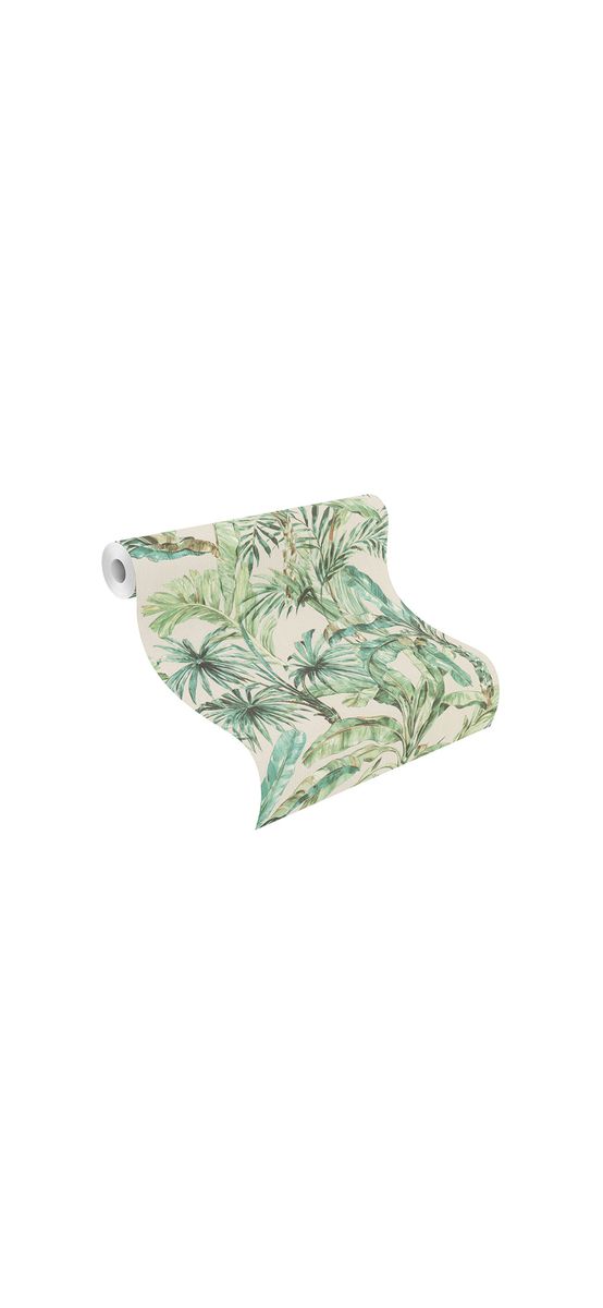 Tapet cu plante exotice verzi, Rasch 485240