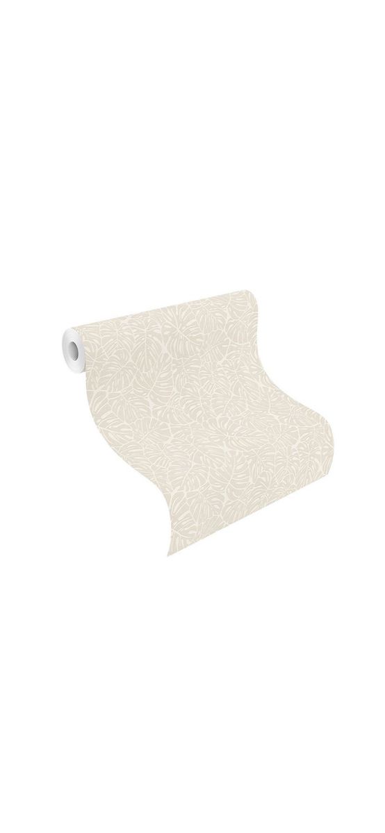 Tapet cu model frunze, gri deschis, Rasch 541533