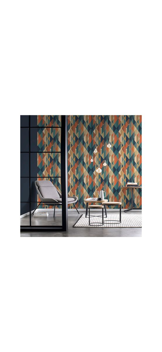 Tapet cu model geometric colorat, Rasch 477436