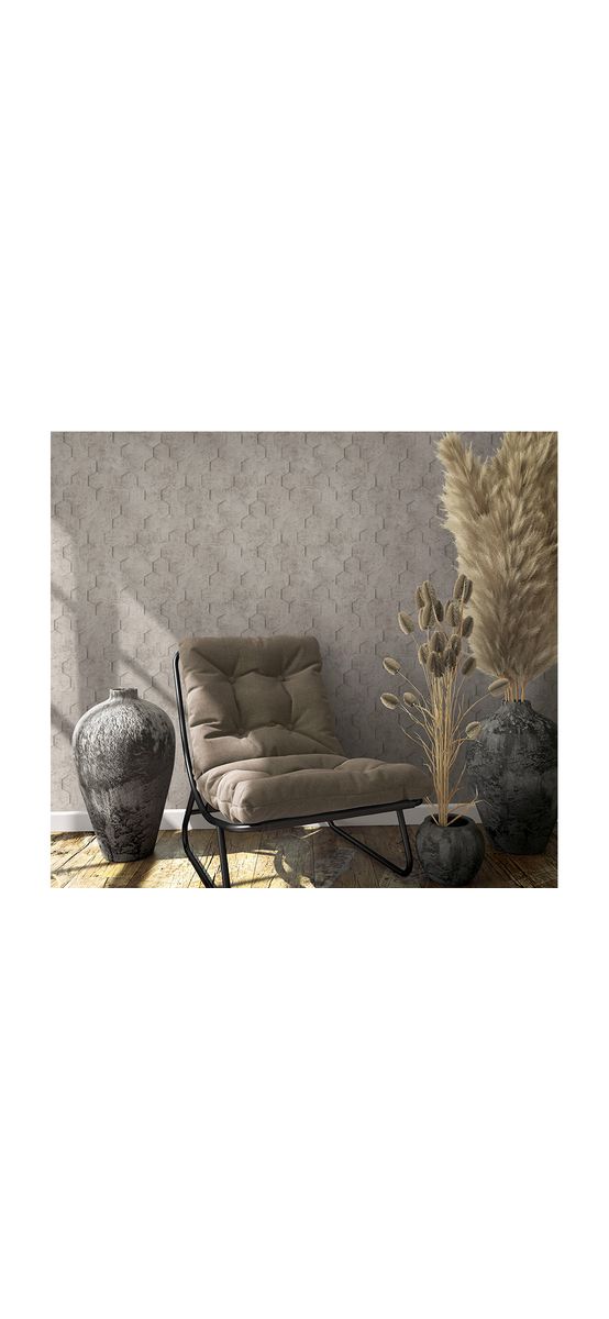 Tapet imitaţie decorativă taupe, Marburg Kyoto 34162, vlies, rolă de 5mp