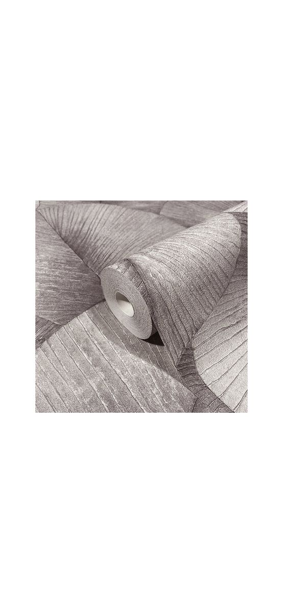 Tapet taupe, gri maro, cu model geometric, Marburg Kyoto 34508, vlies, rolă de 5mp