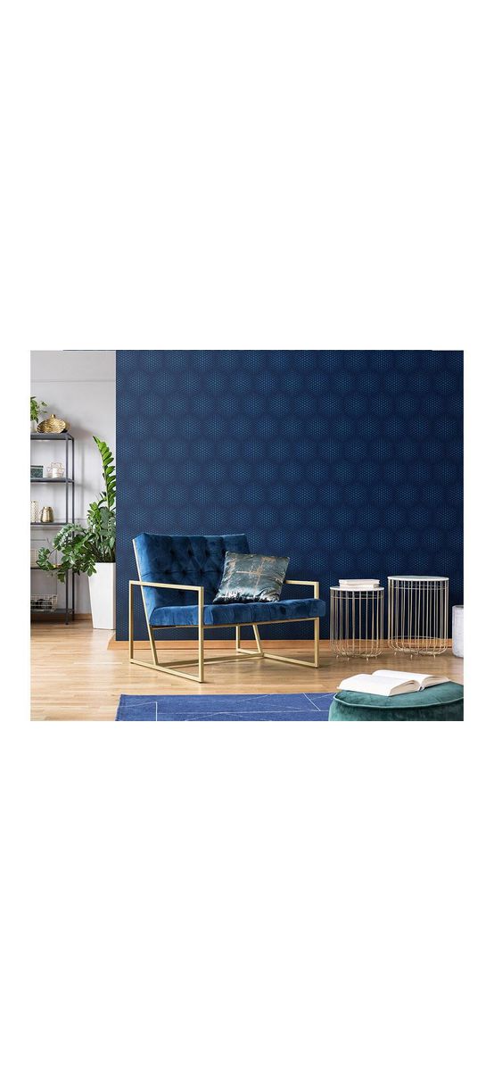 Tapet modern albastru, Ugepa, model geometric, Galactik J50601