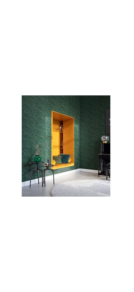 Tapet verde cu detalii aurii, Rasch Factory 428940