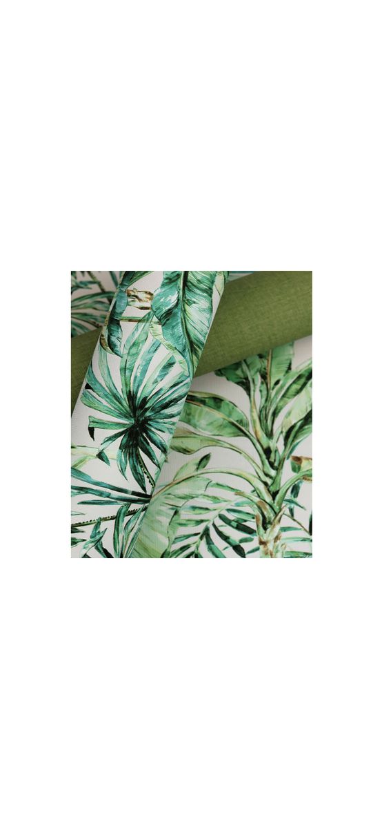 Tapet cu plante exotice verzi, Rasch 485240