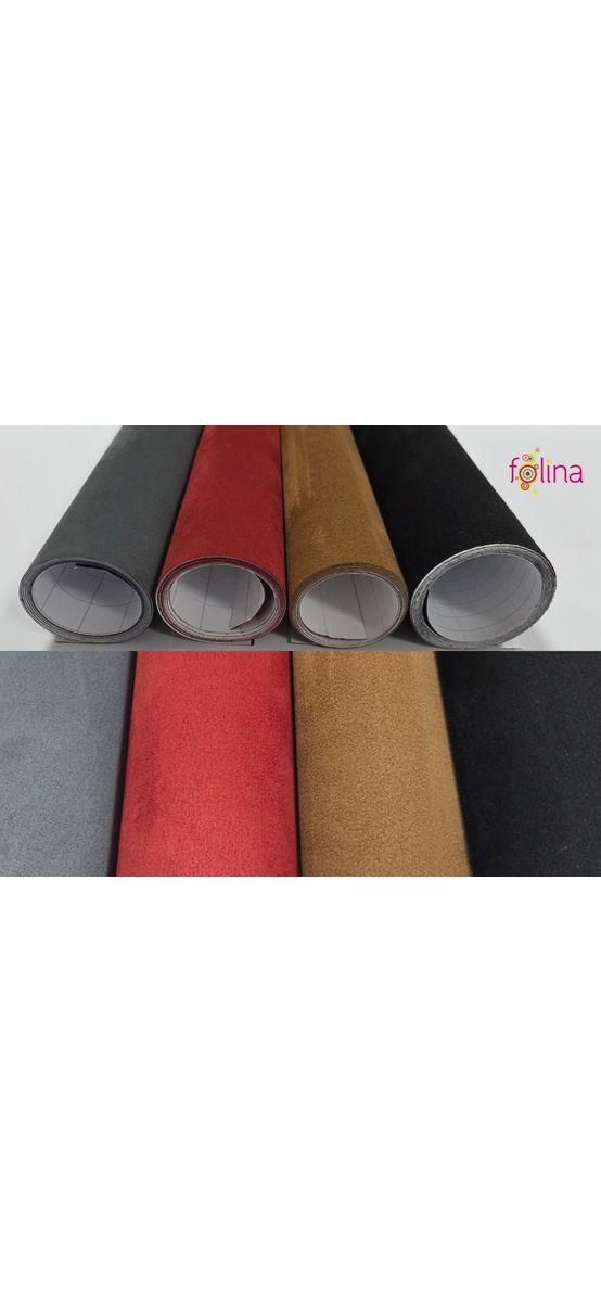 Material autoadeziv imitație piele întoarsă neagră (Suedette), lățime 152 cm, se vinde la metru liniar