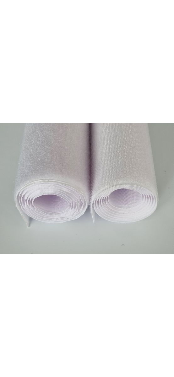 Set bandă Velcro fără adeziv, benzi Hook and Loop, set bandă cu scai și puf ideală pentru cusut, role cu lățimea de 20cm - culoare albă