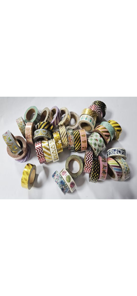 Set 39 role Washi Tape, benzi adezive decorative, diferite modele si culori