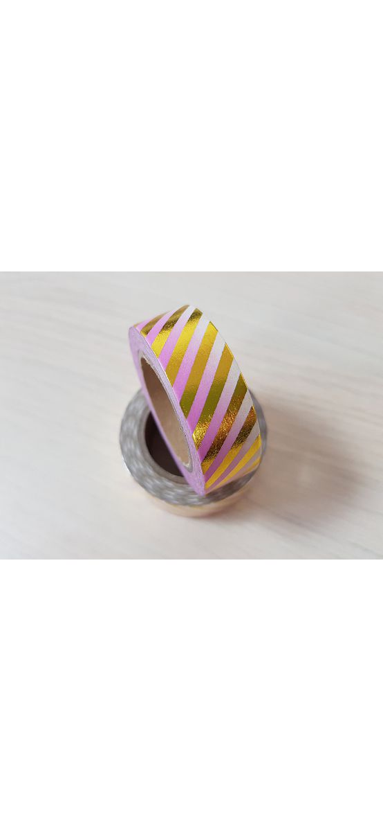 Set 3 role washi tape, bandă adezivă Gold Degrade, 15 mm x 10 m